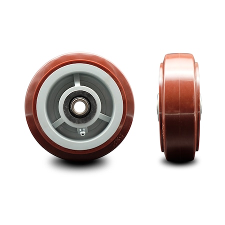 Service Caster SCC - 5" Poly on Polyolefin Wheel Only w/Roller Bearing - 1/2" Bore-600 lbs Cpty SCC-PPUR520